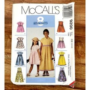 UNCUT Vintage 1990s McCalls 9200 Sewing Pattern Girls Size 3-5 Jumpsuit & Romper
